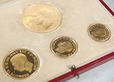 Lot 19 - A 1937 Royal Mint gold proof sovereign four...