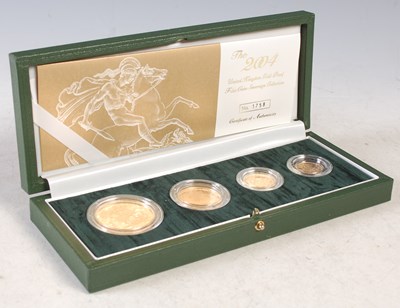 Lot 2 - Royal Mint, 2004 gold proof four coin...