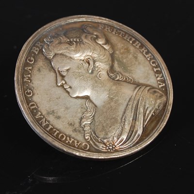 Lot 46 - A silver Coronation of Caroline 1727 medallion,...