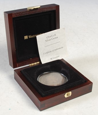 Lot 11 - A Charles II silver crown dated 1662, with...