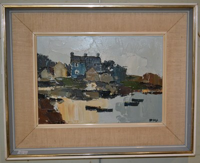 Lot 586 - Donald McIntyre (1923-2009) Beach Brittany oil...
