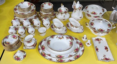 Lot 406 - A Royal Albert Old Country Rose bone china...