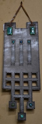 Lot 654 - Early 20th century Arts & Crafts brown leather...