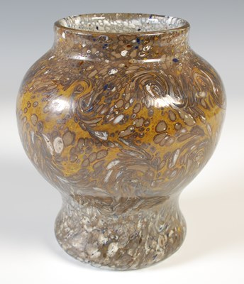 Lot 1 - A rare early Monart glass vase, shape C, with...