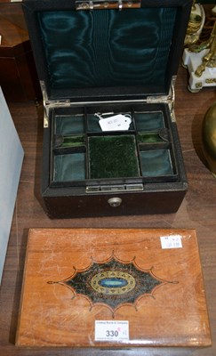 Lot 330 - A 20th century jewellery box, the interior...