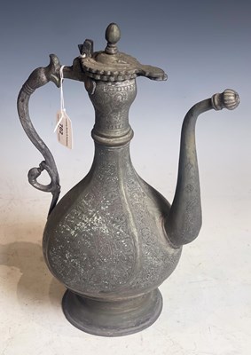 Lot 702 - An antique white metal Islamic ewer, 18th/...