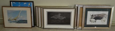 Lot 491 - A box of assorted prints and pictures, to...