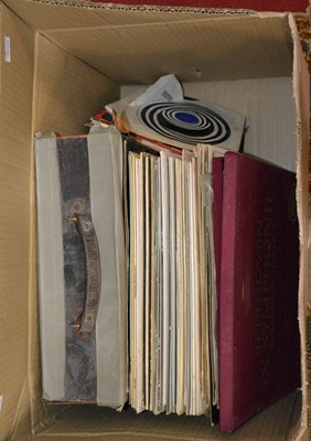 Lot 492 - A box of assorted 7" and 12" LPs, to include...