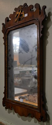 Lot 746 - A 19th century Chippendale style mirror with a...