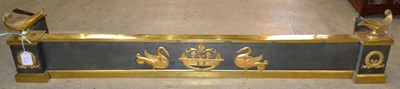 Lot 1138 - A 19th century bronze fire fender, with...