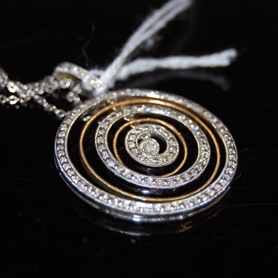 Lot 66 - A boxed Donna Oro 18ct white gold and diamond...