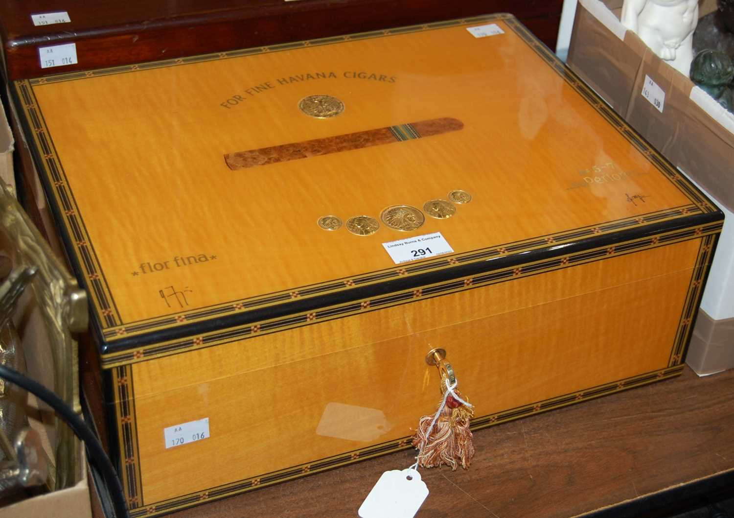 Lot 291 - An Elie Bleu Paris humidor for 'Fine Havana...