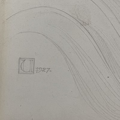 Lot 380 - A pencil drawing on paper depicting a deity /...