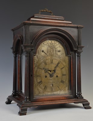 Lot 231 - A George III mahogany bracket clock, George...