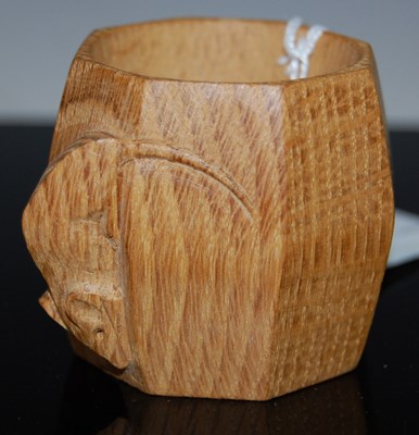 Lot 99 - Robert 'Mouseman' Thompson, a carved oak...