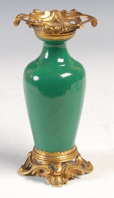 Lot 596 - A 19th century Chinese porcelain green glazed...