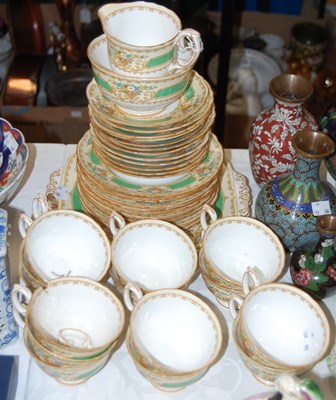 Lot 318 - A Crown Staffordshire hand painted part teaset,...