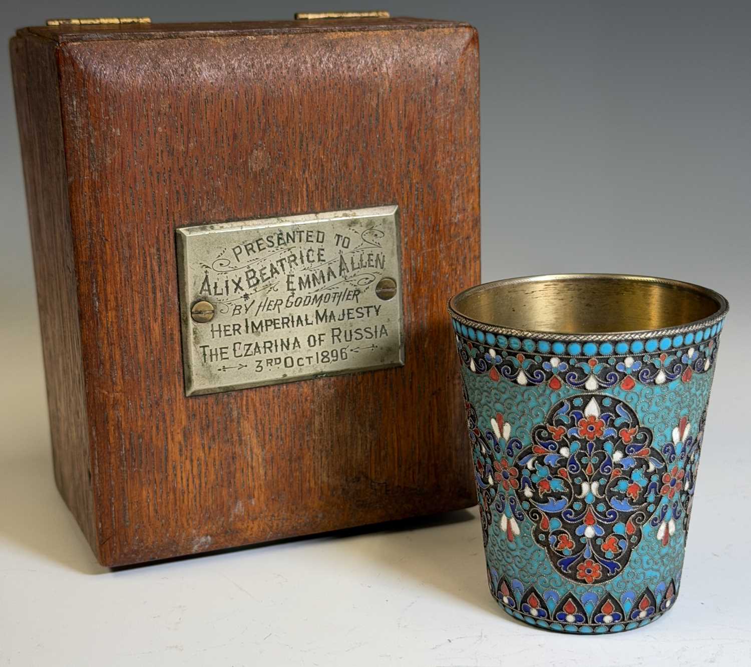Lot 192 - A late 19th century Russian silver gilt and...