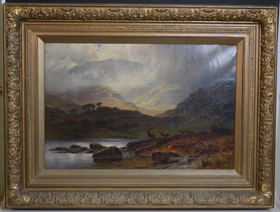 Lot 677 - Charles Stuart (1838-1907) Highland landscape...