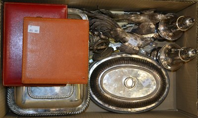 Lot 617 - A pair of white metal (silver) table cockerels...