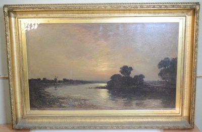 Lot 666 - John Muirhead (1863-1927) Sunset on a river...