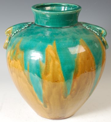 Lot 284 - A 20th century Pottery vase, of lobed form,...