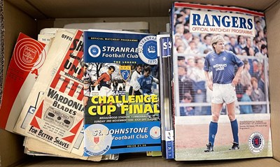 Lot 378 - A box of assorted football match day...