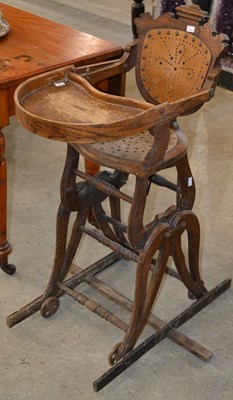 Lot 558 - A 19th century metamorphic child's high chair,...