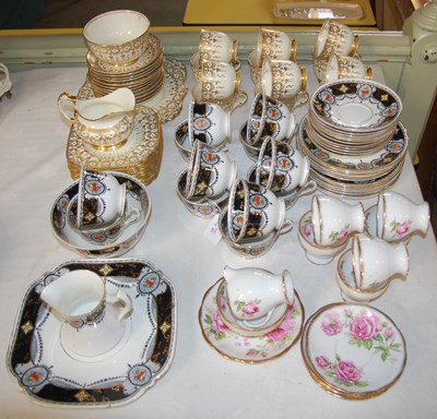 Lot 308 - A Tuscan China ceramic tea service, with gilt...