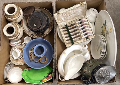 Lot 387 - A box of assorted items, to include a pair of...