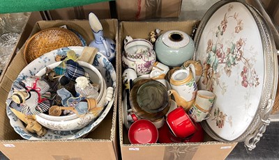 Lot 386 - Two boxes of assorted items, to include...