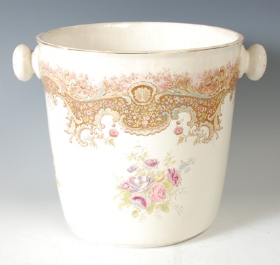 Lot 223 - A large 19th century ceramic slop bucket, with...