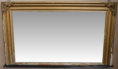Lot 651 - A 19th century / later rectangular wall mirror,...