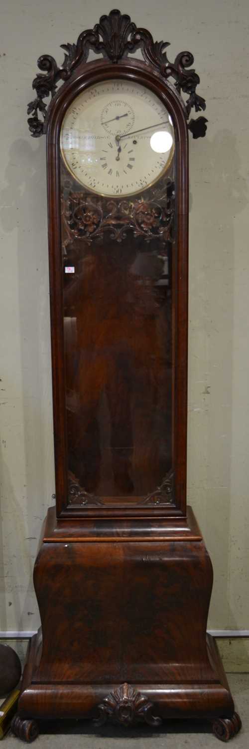 Lot 548 - A 19th century mahogany regulator longcase...