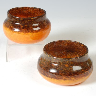 Lot 270 - A near pair of Monart bowls, shape 'NA',...