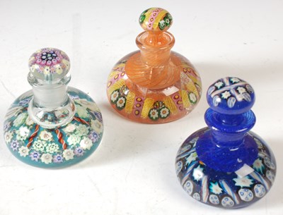 Lot 174 - A group of three Scottish millefiori and clear...