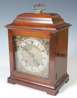 Lot 245 - A 19th century mahogany mantle clock, the top...