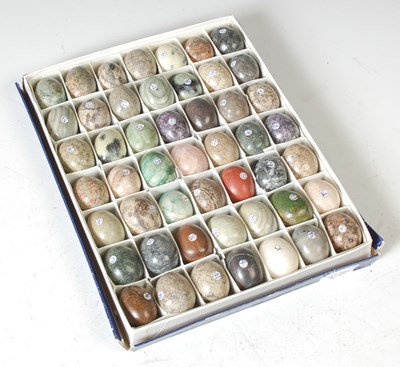 Lot 231 - A polished specimen stone egg collection, to...