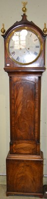 Lot 550 - A 19th century mahogany longcase clock, the...