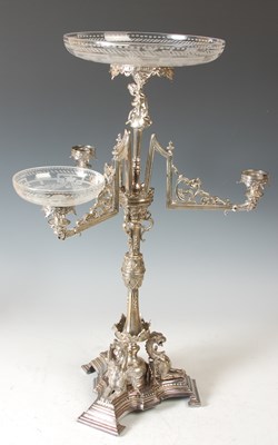 Lot 287 - A 19th century / later silver plated and cut...