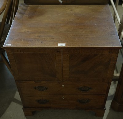Lot 528 - A 19th century mahogany cabinet, the top faux...