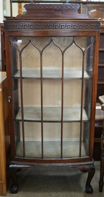 Lot 573 - An early 20th century mahogany glass cabinet,...