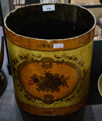 Lot 334 - A 19th century / later wastepaper bucket of...