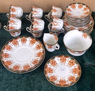 Lot 319 - A late 19th century Imari pattern part tea set,...