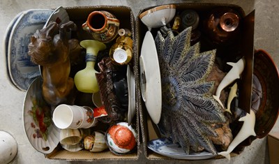 Lot 401 - Two boxes of assorted items, to include a...