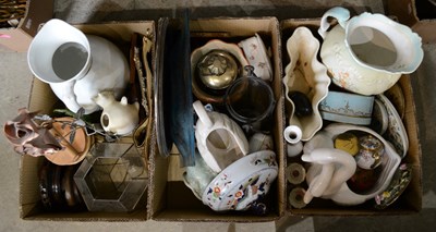 Lot 403 - Three boxes of assorted items to include a...