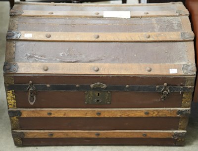 Lot 578 - A 19th century domed top chest, constructed...