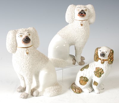 Lot 296 - A pair of 19th century Staffordshire Wally...