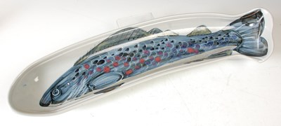 Lot 306 - A 20th century Highland stoneware fish shaped...