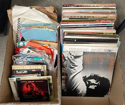 Lot 398 - Two boxes of assorted LPs, artists to include...